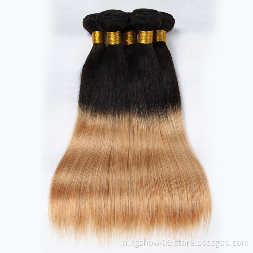 1b/27 straight colored hair extension human hair